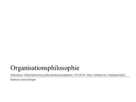 Organisationsphilosophie