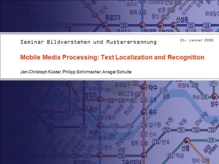 Mobile Media Processing: Text Localization and Recognition