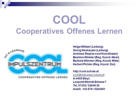COOL Cooperatives Offenes Lernen