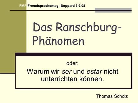 Das Ranschburg-Phänomen