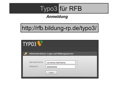 Typo3für RFB Anmeldung.