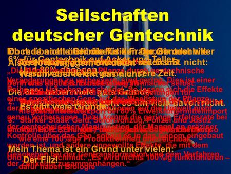 Seilschaften deutscher Gentechnik
