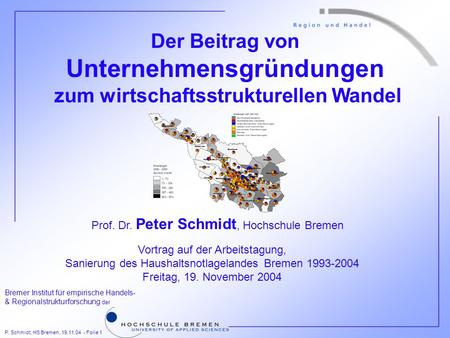Prof. Dr. Peter Schmidt, Hochschule Bremen