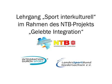 „Sport interkulturell“ Eckdaten