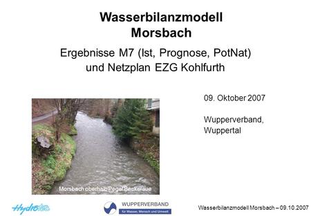 Wasserbilanzmodell Morsbach