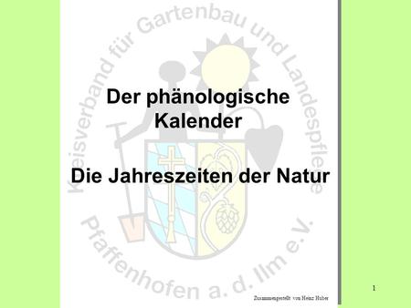 Der phänologische Kalender