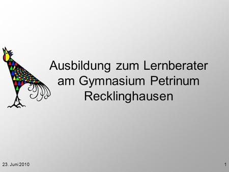 Ausbildung zum Lernberater am Gymnasium Petrinum Recklinghausen