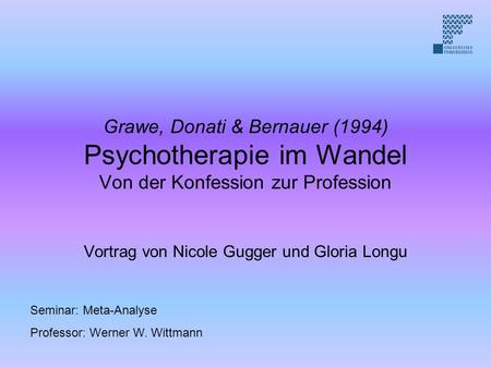 Vortrag von Nicole Gugger und Gloria Longu