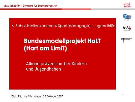 Bundesmodellprojekt HaLT (Hart am LimiT)