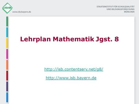Lehrplan Mathematik Jgst. 8