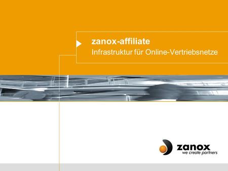 Zanox-affiliate Infrastruktur für Online-Vertriebsnetze.