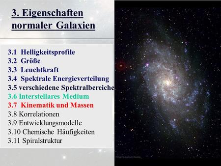 3. Eigenschaften normaler Galaxien