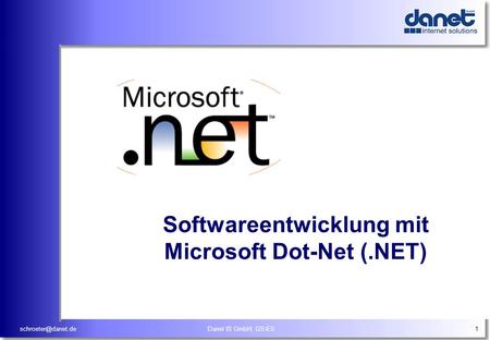Softwareentwicklung mit Microsoft Dot-Net (.NET)