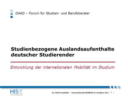 Studienbezogene Auslandsaufenthalte deutscher Studierender