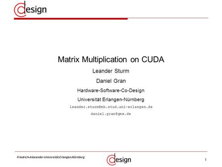 Matrix Multiplication on CUDA