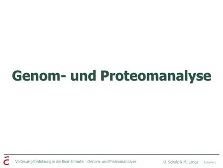 Genom- und Proteomanalyse