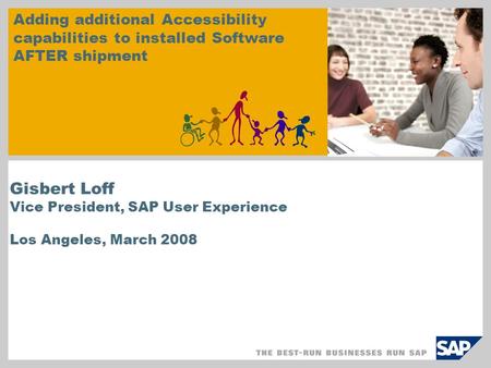 Gisbert Loff Vice President, SAP User Experience