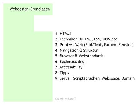 Webdesign-Grundlagen
