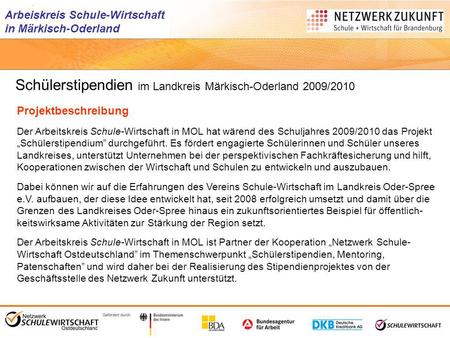 Schülerstipendien im Landkreis Märkisch-Oderland 2009/2010