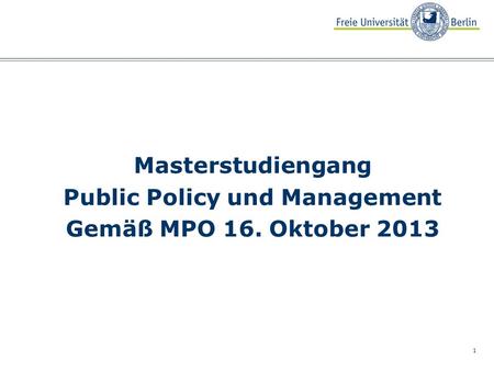 Public Policy und Management