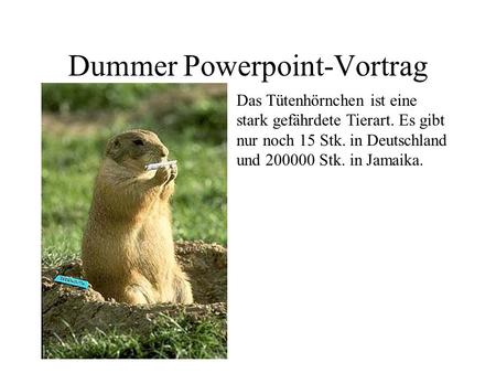 Dummer Powerpoint-Vortrag