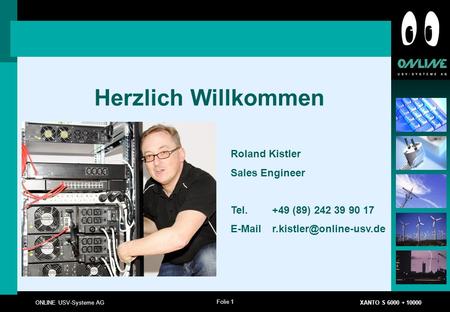 Herzlich Willkommen Roland Kistler Sales Engineer
