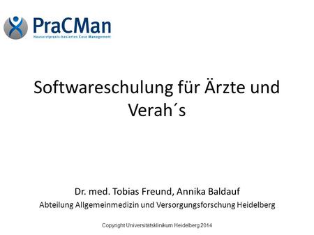 Softwareschulung für Ärzte und Verah´s