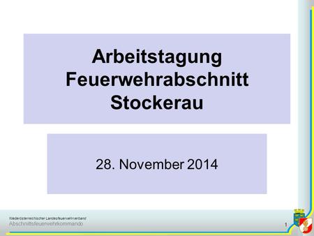 Arbeitstagung Feuerwehrabschnitt Stockerau