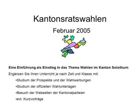 Kantonsratswahlen Februar 2005