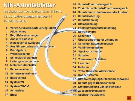 NIN-Arbeitsblätter Arbeitsheft zur Technischen Norm NIN 2010