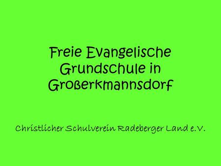 Christlicher Schulverein Radeberger Land e.V.