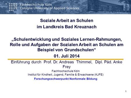 Soziale Arbeit an Schulen im Landkreis Bad Kreuznach