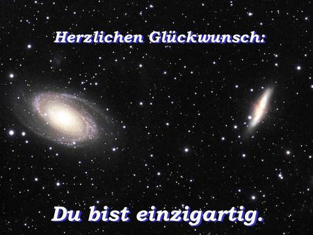 Herzlichen Glückwunsch: