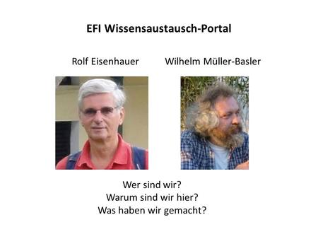 EFI Wissensaustausch-Portal
