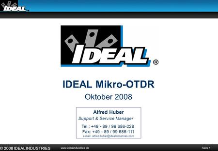 IDEAL Mikro-OTDR Oktober 2008