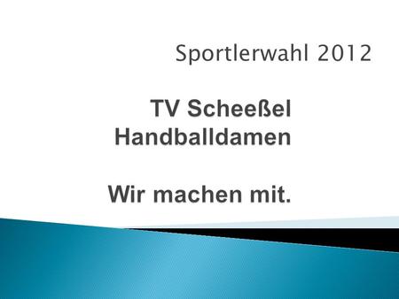 TV Scheeßel Handballdamen Wir machen mit.