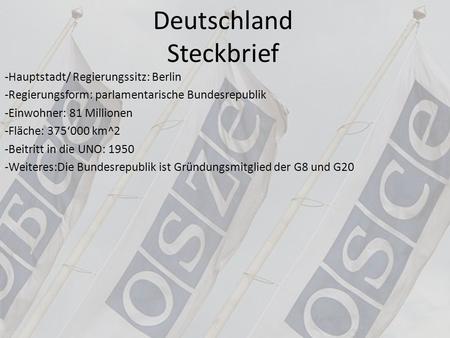 Deutschland Steckbrief
