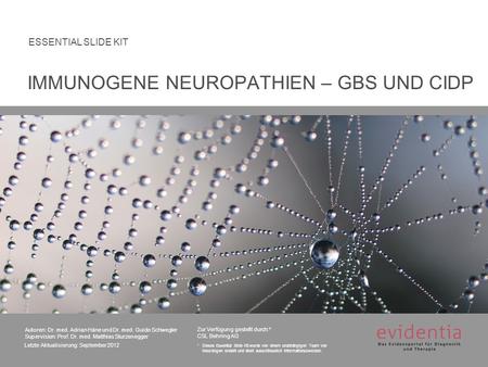 IMMUNogene NEUROPATHIEN – GBS und CIDP