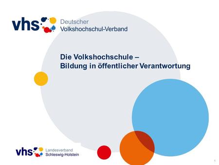 1 Die Volkshochschule – Bildung in öffentlicher Verantwortung.