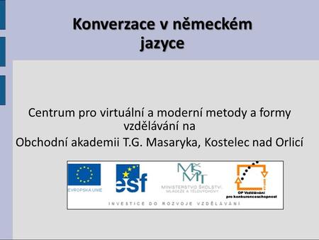 Konverzace v německém jazyce