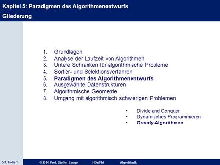 Analyse der Laufzeit von Algorithmen