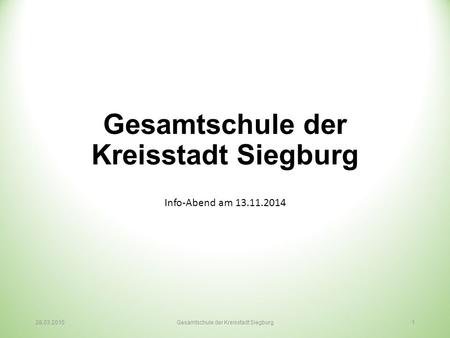 Gesamtschule der Kreisstadt Siegburg