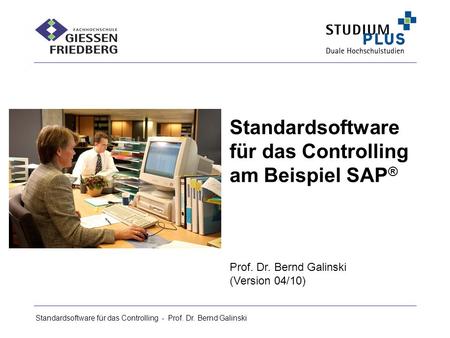 Standardsoftware für das Controlling am Beispiel SAP®