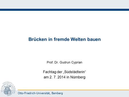 Brücken in fremde Welten bauen