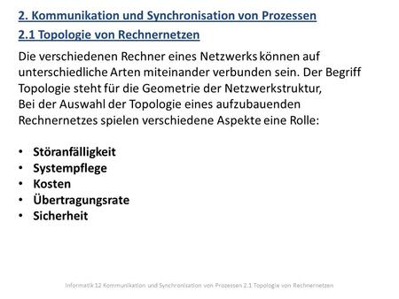 2. Kommunikation und Synchronisation von Prozessen 2