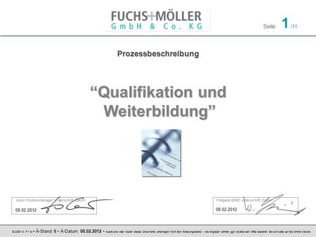 “Qualifikation und Weiterbildung”