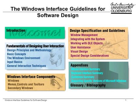 Windows Interface Guidelines for Software Design1 The Windows Interface Guidelines for Software Design.