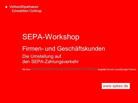SEPA-Workshop Firmen- und Geschäftskunden