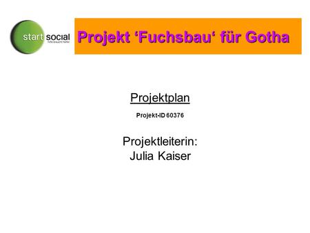 Projektplan Projekt-ID Projektleiterin: Julia Kaiser