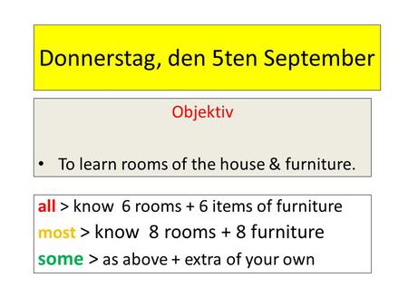 Donnerstag, den 5ten September
